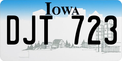 IA license plate DJT723