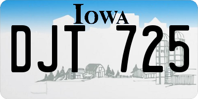 IA license plate DJT725