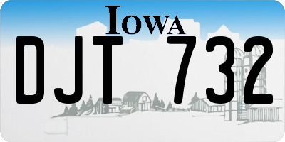 IA license plate DJT732