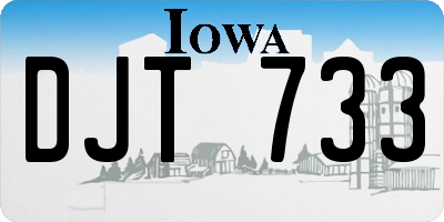 IA license plate DJT733