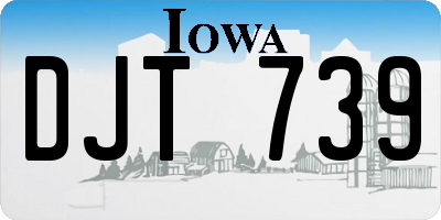 IA license plate DJT739