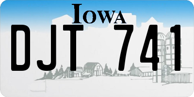 IA license plate DJT741