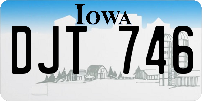 IA license plate DJT746