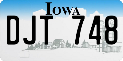 IA license plate DJT748