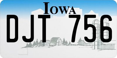 IA license plate DJT756