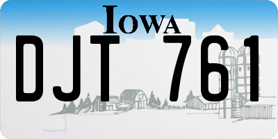 IA license plate DJT761