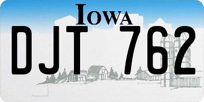 IA license plate DJT762