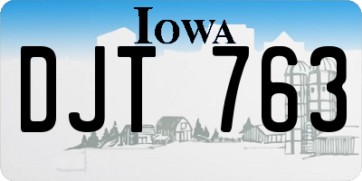IA license plate DJT763