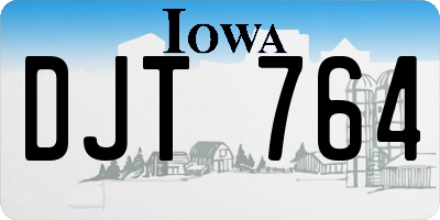 IA license plate DJT764