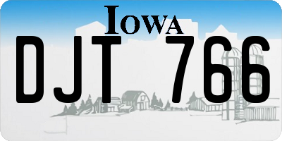 IA license plate DJT766