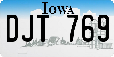 IA license plate DJT769