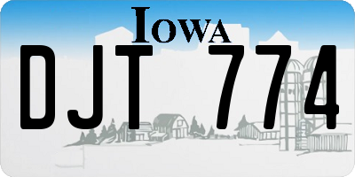 IA license plate DJT774