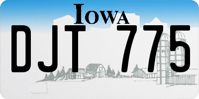 IA license plate DJT775