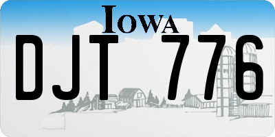 IA license plate DJT776