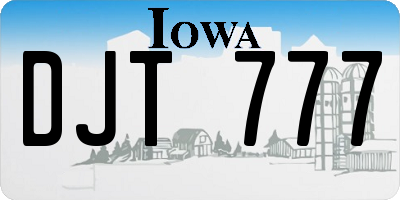 IA license plate DJT777