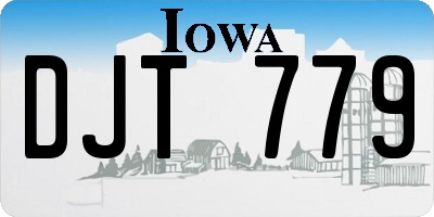 IA license plate DJT779
