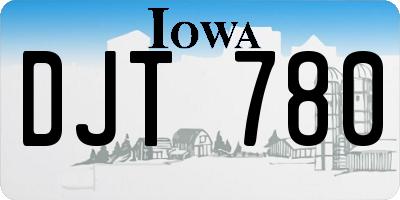 IA license plate DJT780