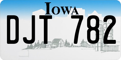IA license plate DJT782