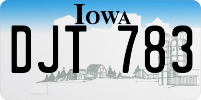 IA license plate DJT783