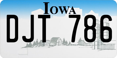 IA license plate DJT786