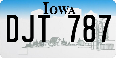 IA license plate DJT787