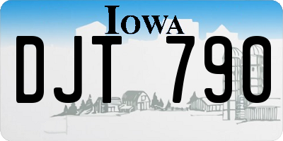IA license plate DJT790