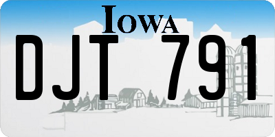 IA license plate DJT791