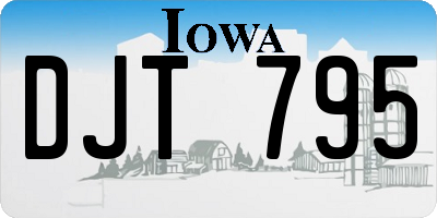 IA license plate DJT795