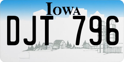 IA license plate DJT796