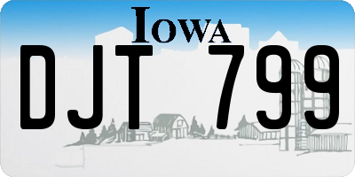IA license plate DJT799