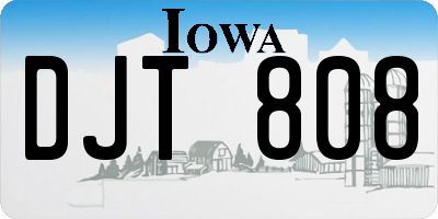IA license plate DJT808
