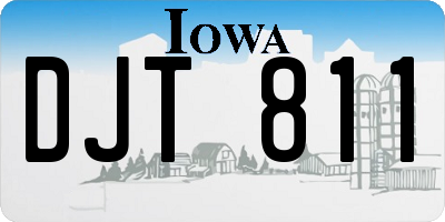 IA license plate DJT811