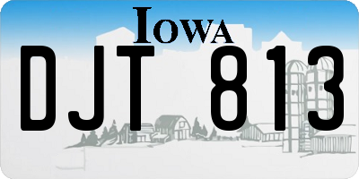 IA license plate DJT813