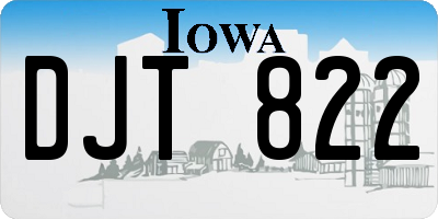 IA license plate DJT822