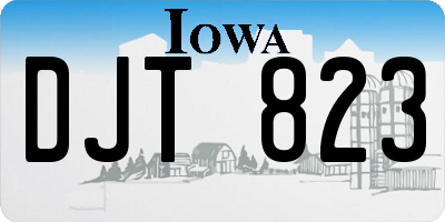 IA license plate DJT823