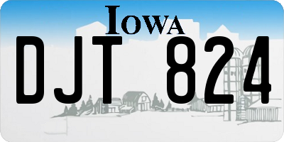 IA license plate DJT824