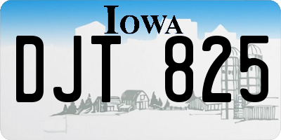 IA license plate DJT825