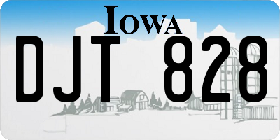 IA license plate DJT828