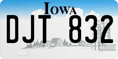 IA license plate DJT832