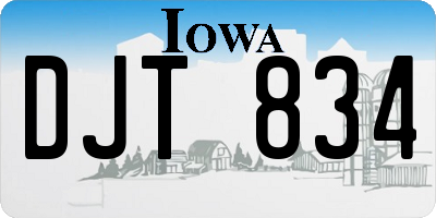 IA license plate DJT834
