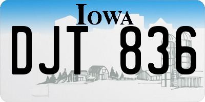 IA license plate DJT836