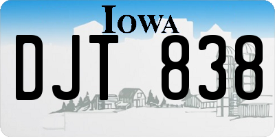 IA license plate DJT838