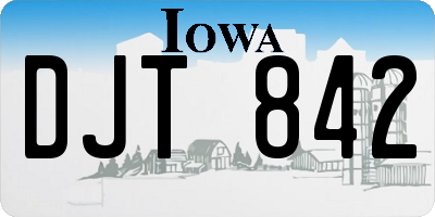 IA license plate DJT842
