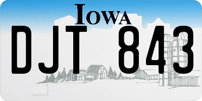IA license plate DJT843