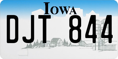 IA license plate DJT844