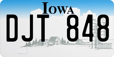 IA license plate DJT848