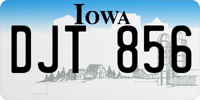 IA license plate DJT856