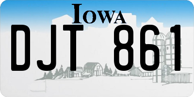 IA license plate DJT861