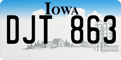IA license plate DJT863
