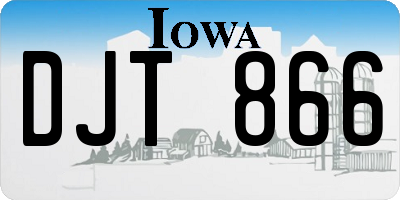 IA license plate DJT866